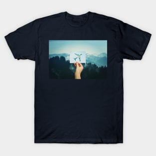 holding plane icon T-Shirt